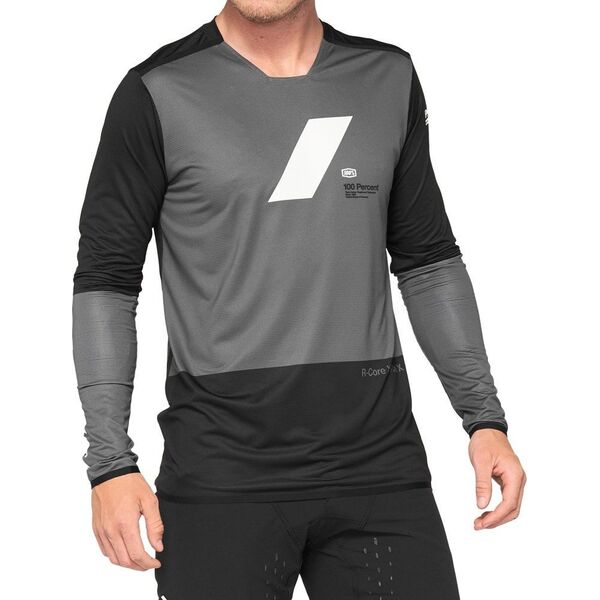 100% Koszulka męska 100% R-CORE X Jersey długi rękaw vapor black roz. L (NEW 2021)