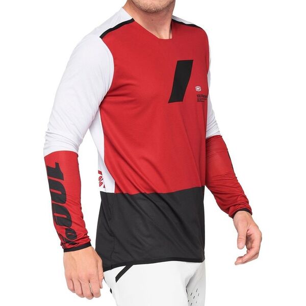 100% Koszulka męska 100% R-CORE X Jersey długi rękaw vapor black roz. L (NEW 2021)