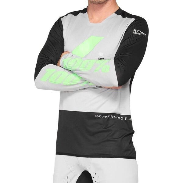 100% Koszulka męska 100% R-CORE X Jersey długi rękaw vapor black roz. XL (NEW 2021)