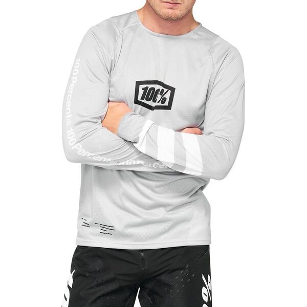 100% Koszulka męska 100% R-CORE Jersey długi rękaw yellow black roz. S (NEW 2021)