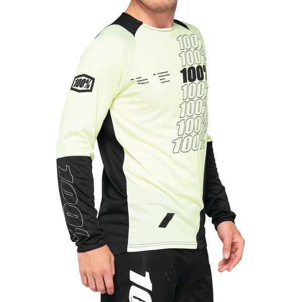 100% Koszulka męska 100% R-CORE Jersey długi rękaw yellow black roz. XL (NEW 2021)