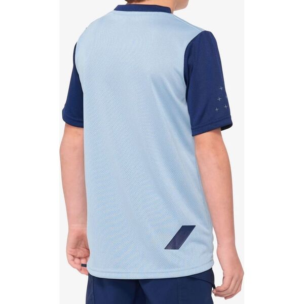 100% Koszulka juniorska 100% RIDECAMP Youth Jersey krótki rękaw light slate navy roz. S (NEW 2021)