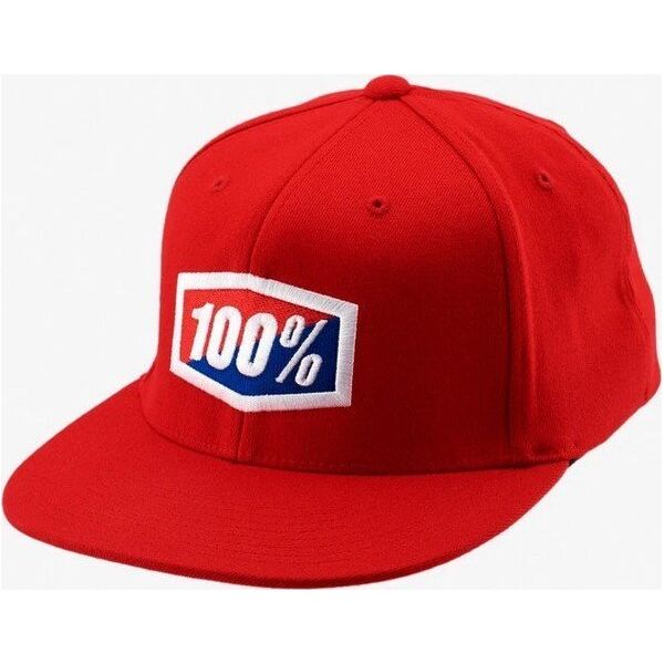 100% Czapka z daszkiem 100% OFFICIAL J-Fit flexfit hat red roz. S/M (NEW)