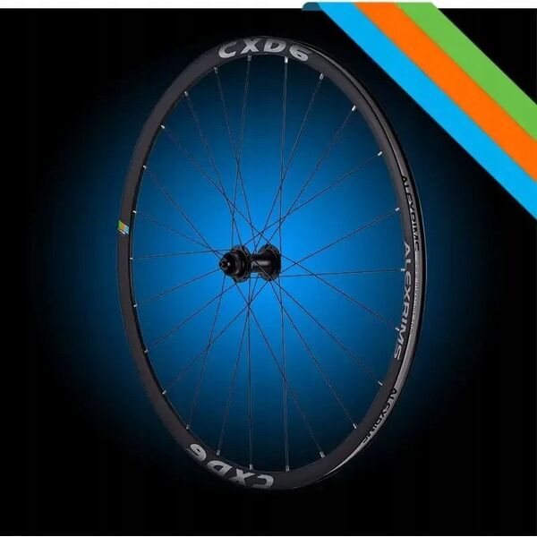 Alexrims Koła szosa-cross ALEXRIMS CXD6 ROAD DISC, 700C, Stożek 24mm, Tubeless Ready, Disc brake IS, Sztywna oś, Łożyska maszynowe, Waga 1881g (NEW)