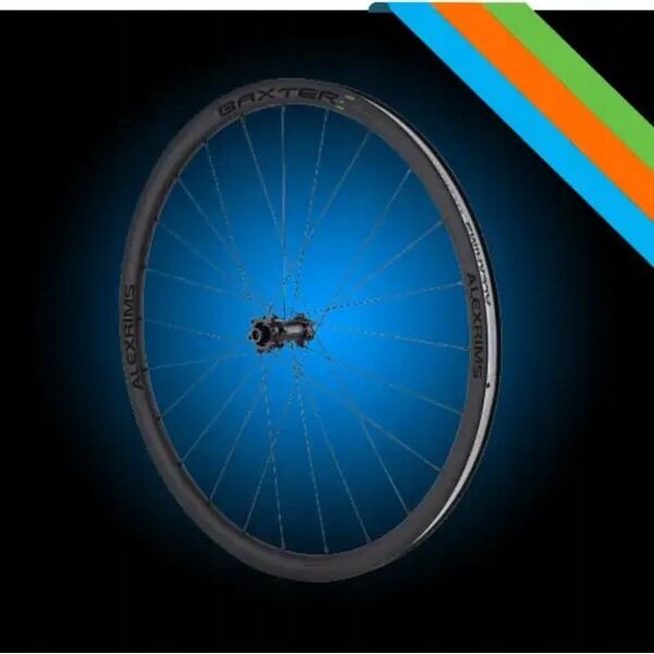 Alexrims Koła gravelowe ALEXRIMS BAXTER 3.0 ROAD DISC, Karbonowe, 700C, Stożek 30mm, Tubeless ready, Disc brake Centerlock, Sztywna oś, Łożyska maszynowe, Waga 1650g (NEW)