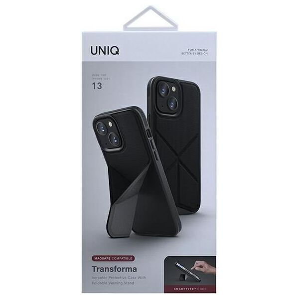 Uniq UNIQ etui Transforma iPhone 13 6,1" czarny/ebony black MagSafe