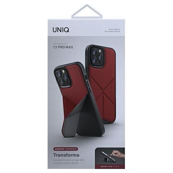 Uniq UNIQ etui Transforma iPhone 13 Pro Max 6,7" czerwony/coral red MagSafe
