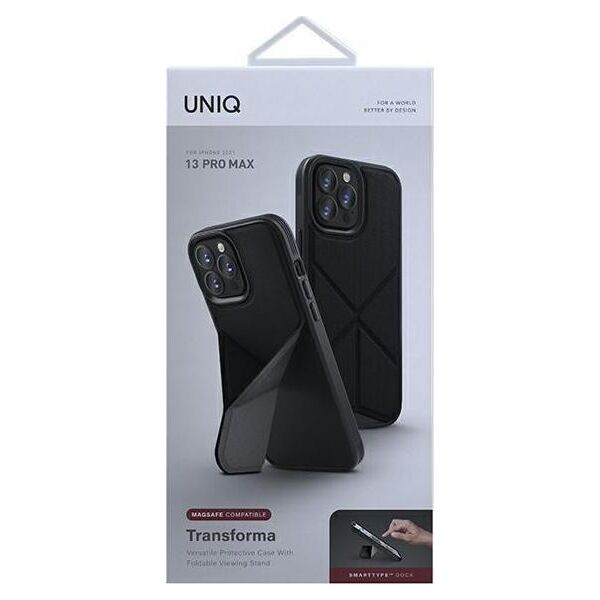 Uniq UNIQ etui Transforma iPhone 13 Pro Max 6,7" czarny/ebony black MagSafe