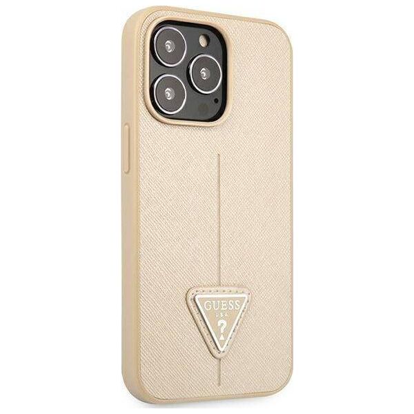 Guess Guess GUHCP13LPSATLE iPhone 13 Pro / 13 6,1" beżowy/beige hardcase SaffianoTriangle Logo