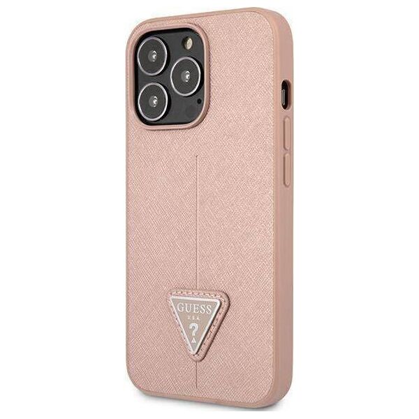 Guess Guess GUHCP13LPSATLP iPhone 13 Pro / 13 6,1" różowy/pink hardcase SaffianoTriangle Logo
