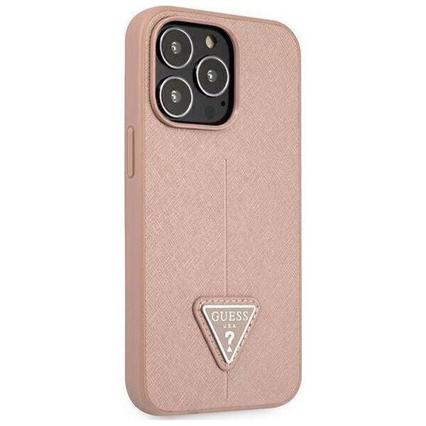 Guess Guess GUHCP13LPSATLP iPhone 13 Pro / 13 6,1" różowy/pink hardcase SaffianoTriangle Logo
