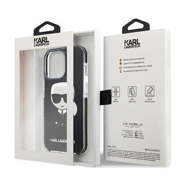 Karl Lagerfeld Karl Lagerfeld KLHCP13LTPEIKK iPhone 13 Pro / 13 6,1" hardcase czarny/black Iconik Karl