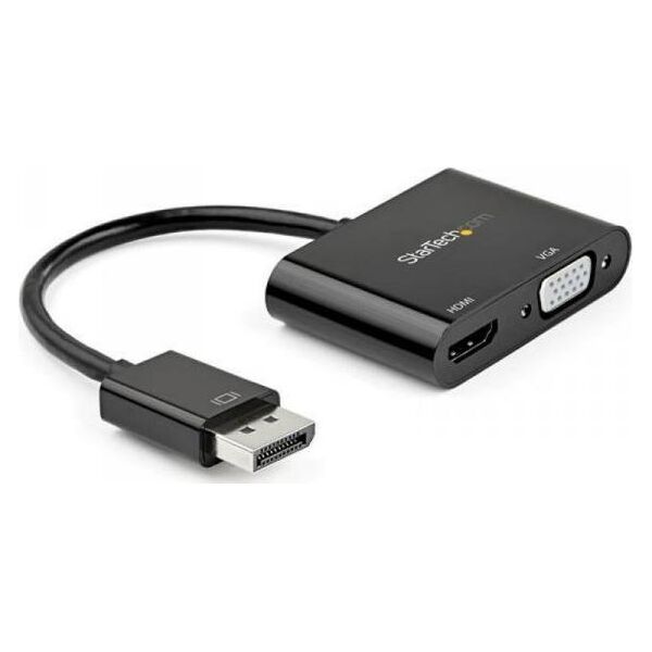 Adapter AV StarTech DisplayPort - HDMI - D-Sub (VGA) czarny (JAB-6157899)