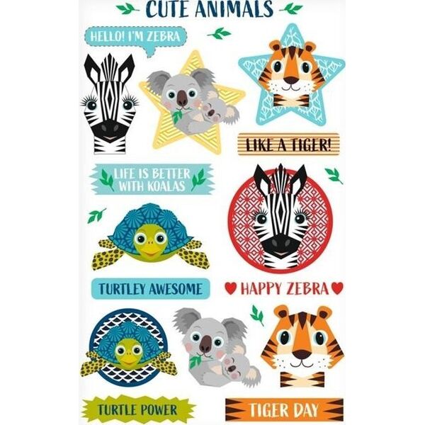 Herlitz Naklejki ozdobne Cute Animals 3szt.