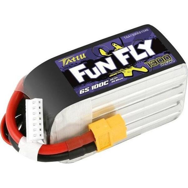 Tattu Akumulator Funfly 1300mAh 22.2V 100C 6S1P XT60 (TAA13006S10X6)