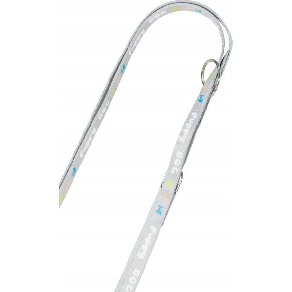 Trixie Junior, szelki dla szczeniąt, ze smyczą, taśma parciana, 27–45 cm/10 mm, 2.00 m, jasnoszare
