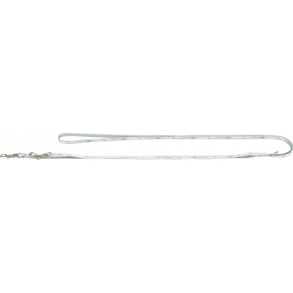 Trixie Junior, szelki dla szczeniąt, ze smyczą, taśma parciana, 27–45 cm/10 mm, 2.00 m, jasnoszare