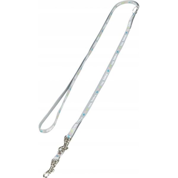 Trixie Junior, szelki dla szczeniąt, ze smyczą, taśma parciana, 27–45 cm/10 mm, 2.00 m, jasnoszare