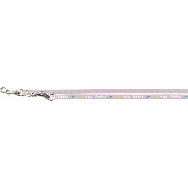 Trixie Junior, szelki dla szczeniąt, ze smyczą, taśma parciana, 27–45 cm/10 mm, 2.00 m, liliowe