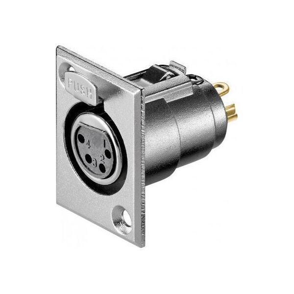 Zalane gniazdo mikrofonowe, 4 Pin - Styki 4 Pin