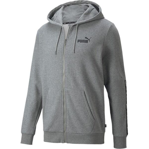 Puma Bluza męska Puma ESS+ Tape Full-Zip Hoodie TR szara 848768 03 M