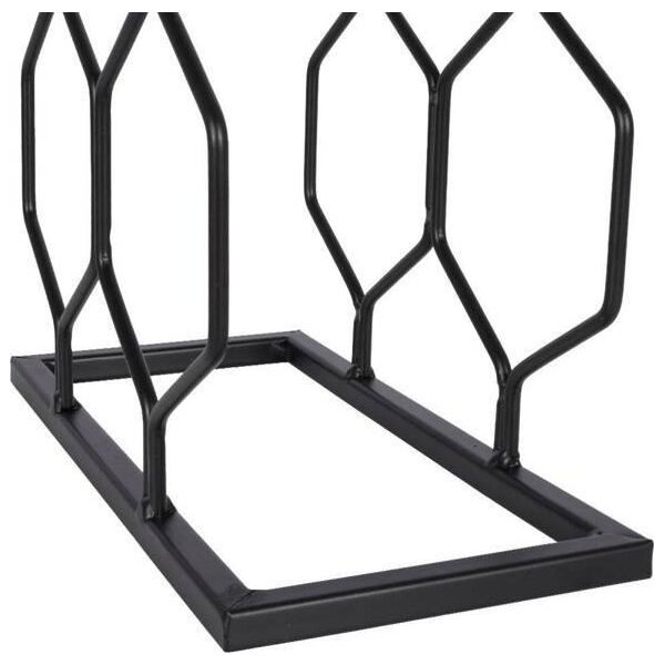 Vilde Stojak metalowy czarny wino regał szafka półka na wina 8 butelek 23x11x48 cm