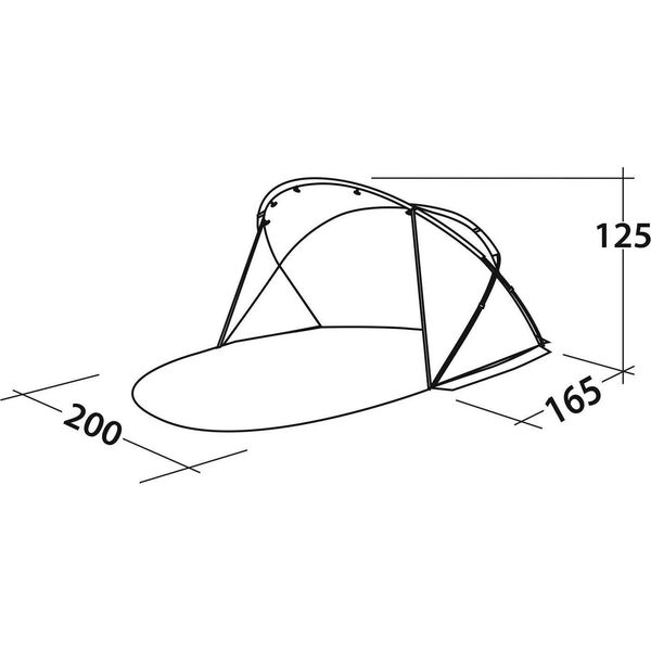 Easy Camp Easy Camp beach shelter shell, tent (grey/beige, model 2022, UV protection 50+)