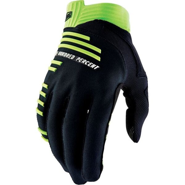 100% Rękawiczki 100% R-CORE Gloves Black Lime - S (długość dłoni 181-187 mm) (NEW 2022)