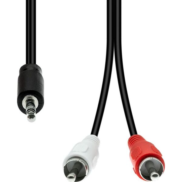 Kabel ProXtend Mini-Jack 3-Pin to 2 x RCA Cable M-M Black 5M