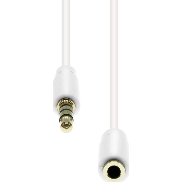 Kabel ProXtend Mini-Jack 4-Pin Slim Extension Cable White 0.5M