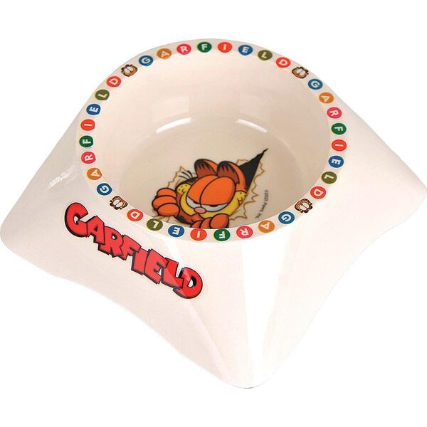 Garfield Garfield, miska z melaminy dla kota, biała/szara