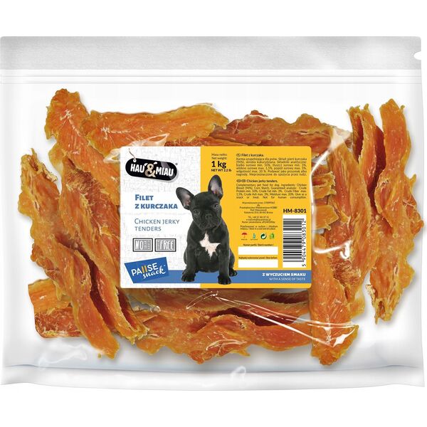 Hau&Miau Pausesnack przysmak dla psa, filety z kurczaka 1kg