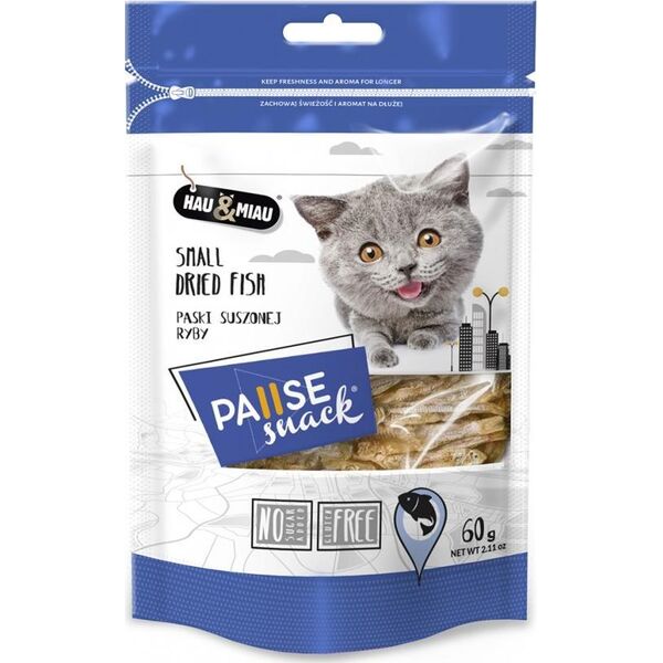 Hau&Miau Pausesnack przysmak dla kota, paski suszonej ryby 60g
