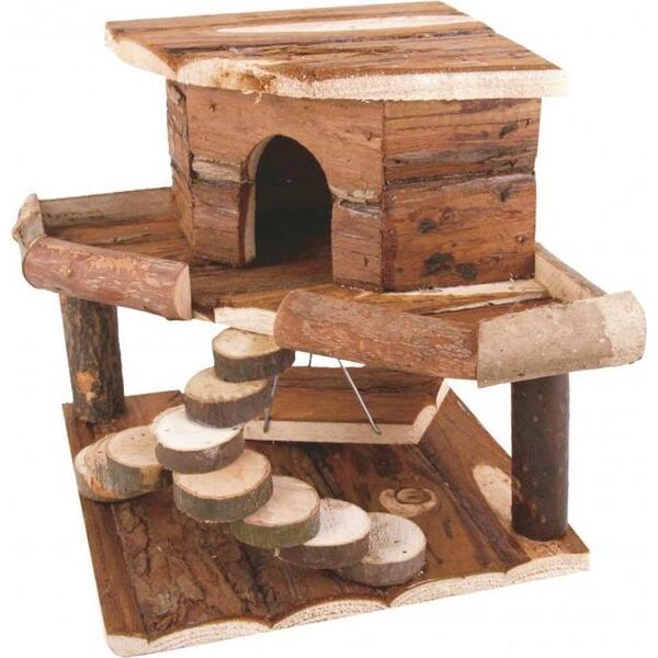 Panama Pet Domek na drzewie dla gryzoni, drewniany, 19x19x27,5cm