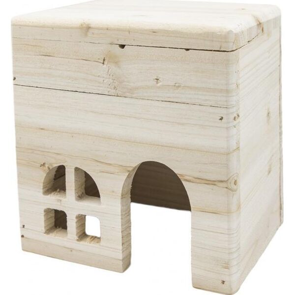 Panama Pet Domek dla gryzoni, jasne drewno, 15x12x15cm