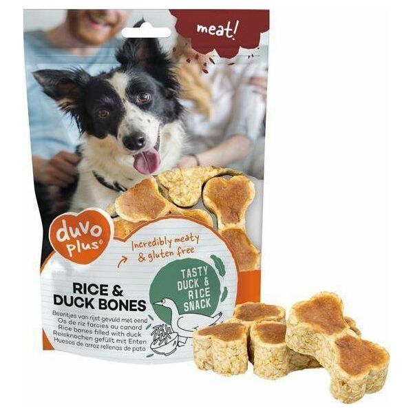Duvo+ Duvo+ Rice Bones with Duck 140g, przysmak dla psa z kaczką