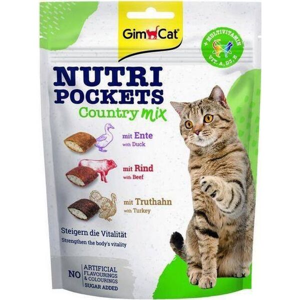 Gimcat Gimcat Nutri Pockets 150g Country Mix