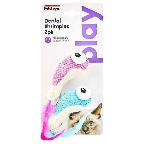 Petstages Petstages Krewetki Dental 2 szt., zabawka dla kota