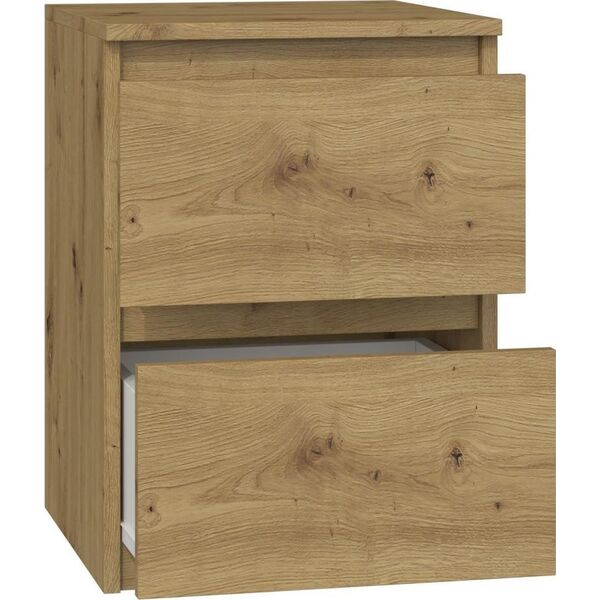 Topeshop M2 MALWA STOLIK NOCNY 2 SZUFLADY ARTISAN