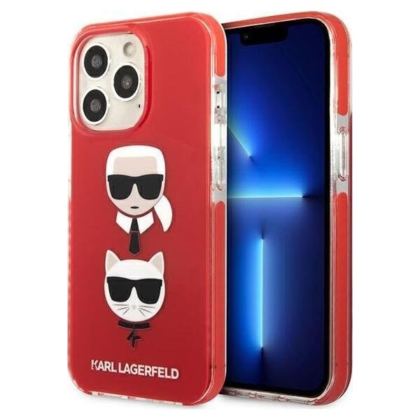 Karl Lagerfeld Karl Lagerfeld KLHCP13LTPE2TR iPhone 13 Pro / 13 6,1" hardcase czerwony/red Karl&Choupette Head
