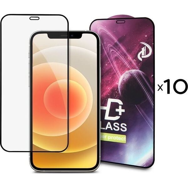 SZKŁO HARTOWANE PREMIUM 9D HD+ MOTO E7i POWER 10SZT CZARNE