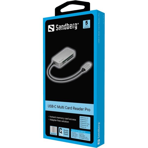Czytnik Sandberg SANDBERG USB-C Multi Card Reader Pro