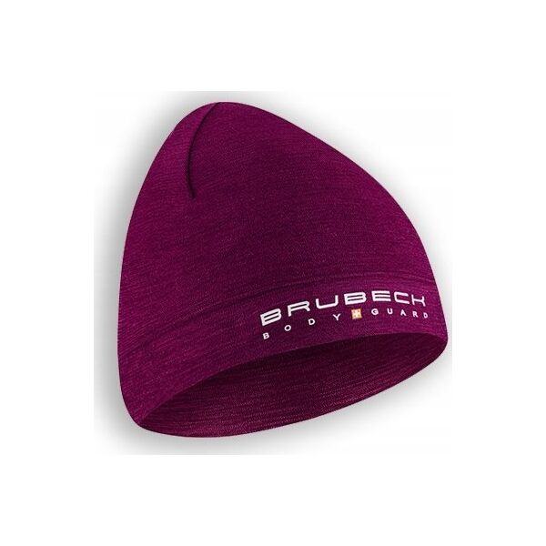 Brubeck HM10180 Czapka wełniana dwuwarstwowa unisex EXTREME WOOL śliwkowy S/M