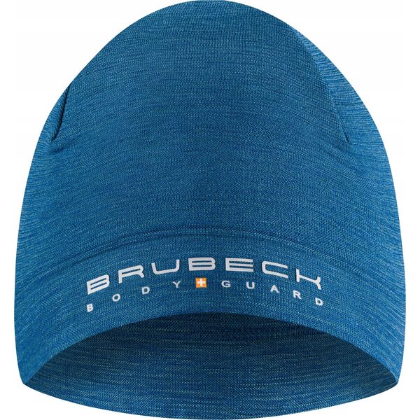 Brubeck HM10180 Czapka wełniana dwuwarstwowa unisex EXTREME WOOL jeansowy S/M
