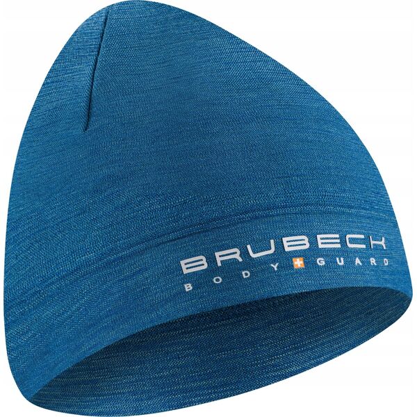 Brubeck HM10180 Czapka wełniana dwuwarstwowa unisex EXTREME WOOL jeansowy L/XL