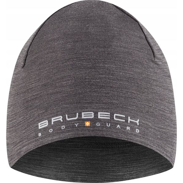 Brubeck HM10180 Czapka wełniana dwuwarstwowa unisex EXTREME WOOL stalowy L/XL