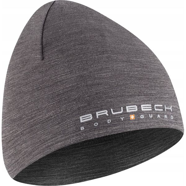 Brubeck HM10180 Czapka wełniana dwuwarstwowa unisex EXTREME WOOL stalowy L/XL