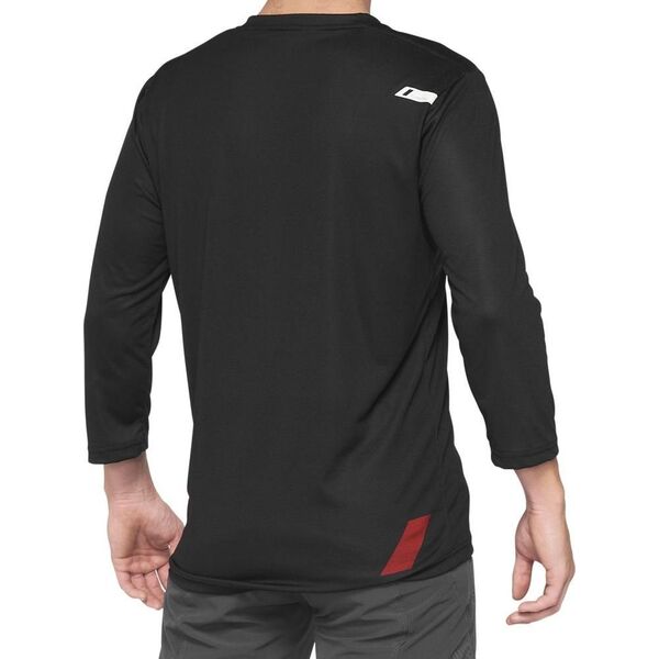 100% Koszulka męska 100% AIRMATIC 3/4 Sleeve black roz. L (NEW 2022)