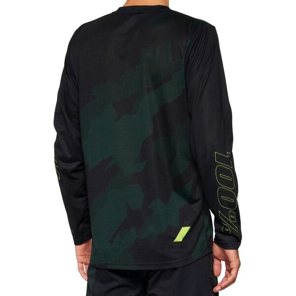 100% Koszulka męska 100% AIRMATIC LE Long Sleeve black camo roz. L (NEW 2022)