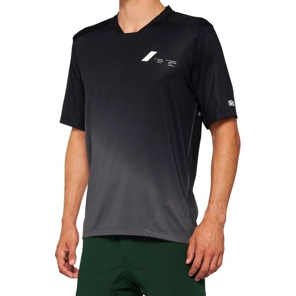 100% Koszulka męska 100% CELIUM Jersey krótki rękaw black charcoal roz. S (NEW 2022)